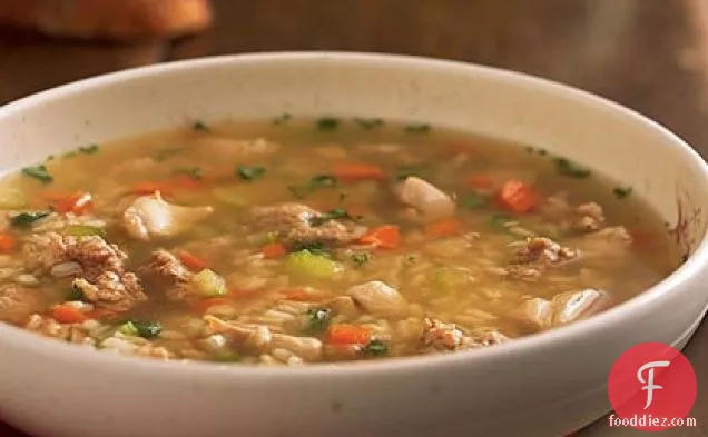 Chicken, Sausage, and Rice Soup