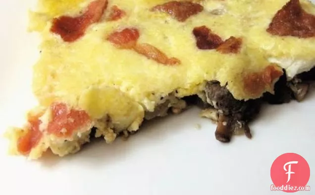 Healthy & Delicious: Frittata with Mushrooms, Bacon, and Parmesan