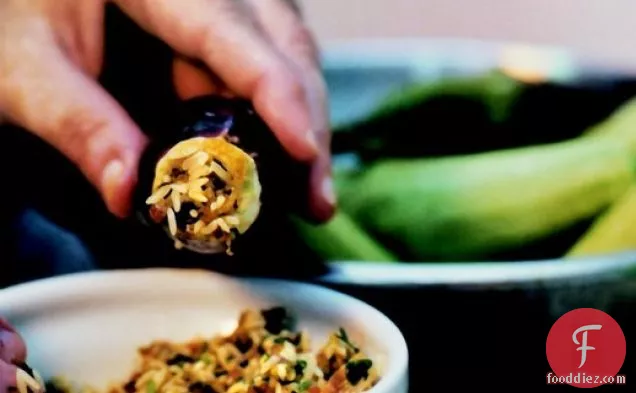 Cook the Book: Stuffed Baby Eggplants and Zucchini in Pomegranate Sauce