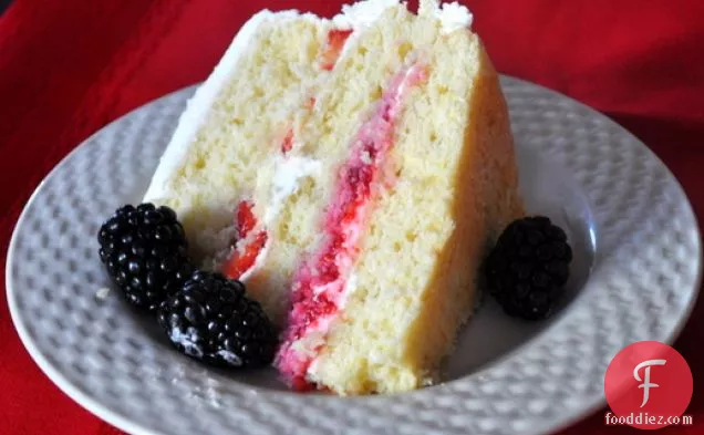 Lemon Layer Cake with Summer Berries