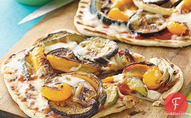Individual Grilled Veggie Pizzas