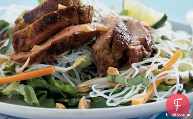 Vietnamese Caramelized Pork and Rice Noodle Salad