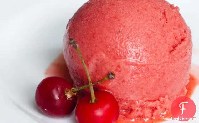 Sour Cherry and Lavender Sorbet