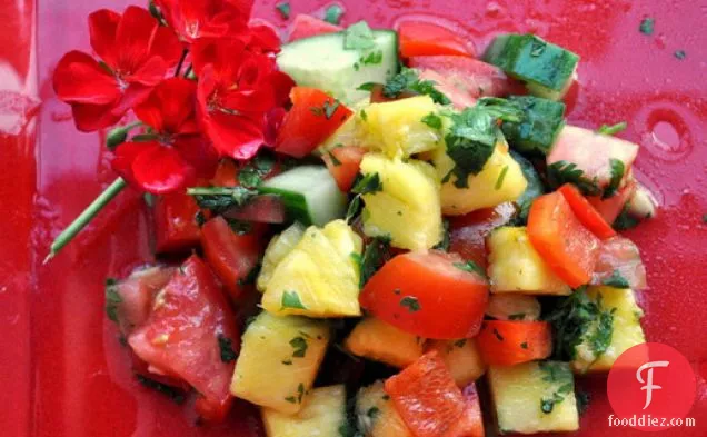 Pineapple Red Pepper and Cucumber Salad