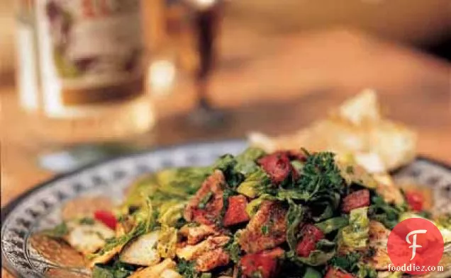 Fattoosh Mixed Herb and Toasted Pita Salad