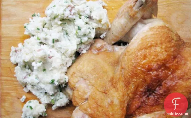 Sunday Supper: Brick Chicken with Smashed Potatoes