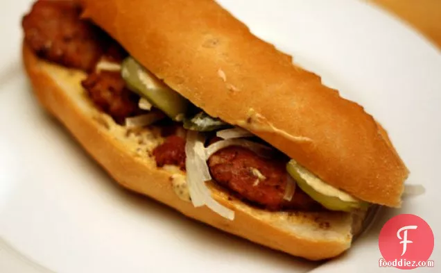 Dinner Tonight: Andouille Po' Boy 'Creolaise