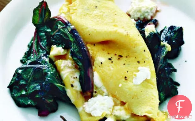 Ricotta Omelet with Swiss Chard