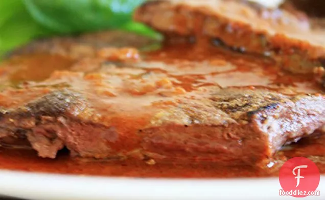 Pan-Seared Liver in Red Chile Sauce