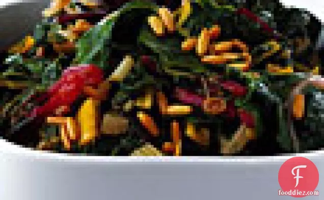 Swiss Chard with Raisins and Pine Nuts