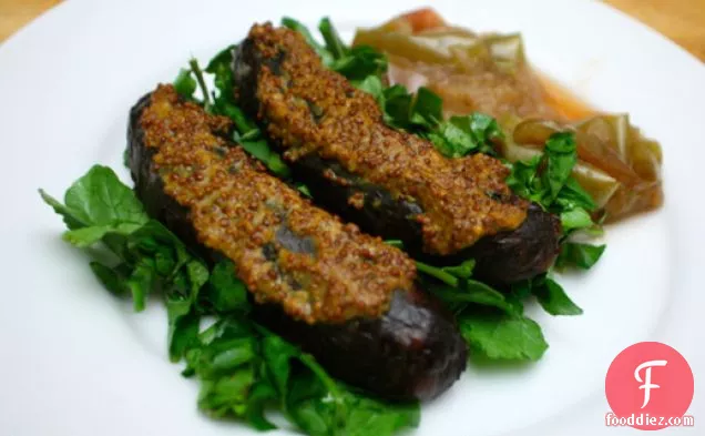 Dinner Tonight: Grilled Sausage Salad with Quick Apple Compote and Watercress