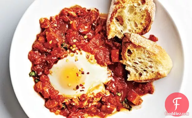 Marinara Poached Eggs