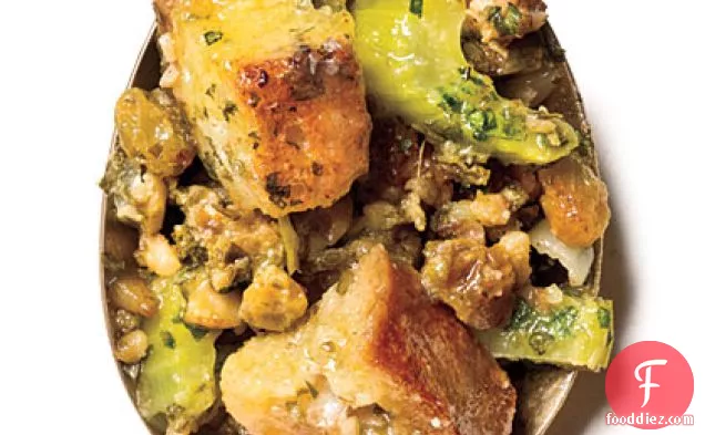 Ciabatta Stuffing with Chestnuts and Raisins