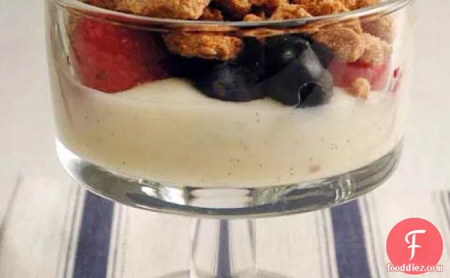 Vanilla Custard Crumble with Mixed Berries