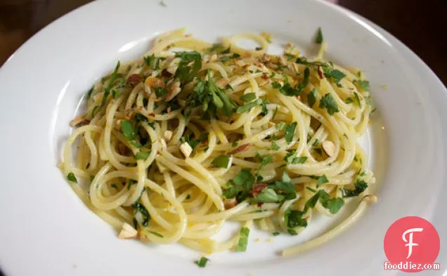 Dinner Tonight: Spaghetti with Bottarga and Almonds