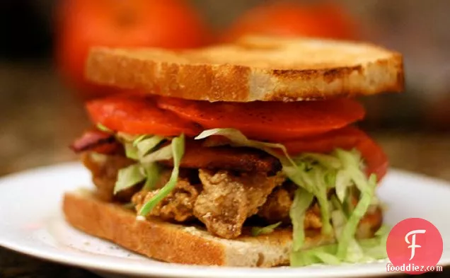 Dinner Tonight: Fried Oyster and Bacon Sandwich