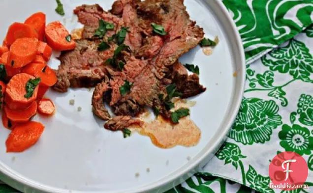 Grilled Ras el Hanout Flank Steak With Moroccan Carrot Salad