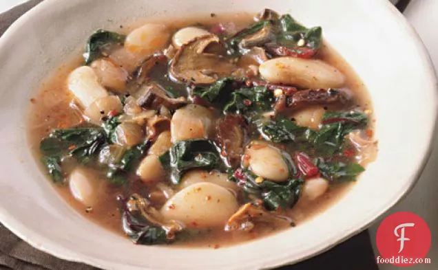 Lima Beans With Wild Mushrooms And Chard