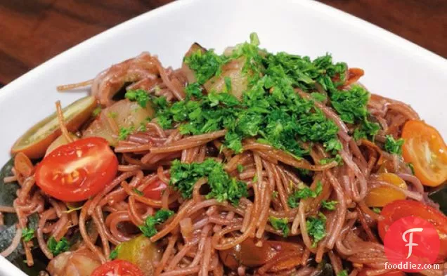 Michael Natkin's Peppery Absorption-Cooked Red-Wine Capellini