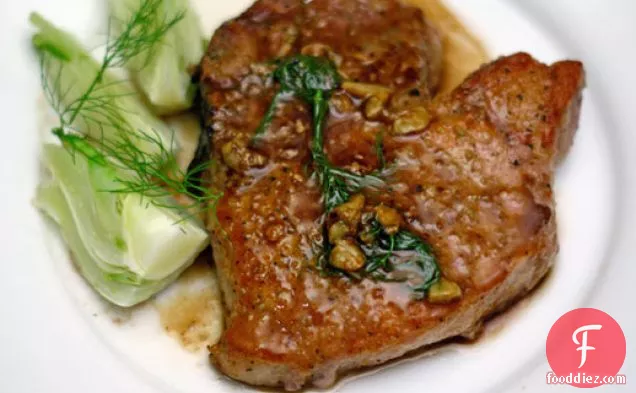 Mario Batali's Pork Chops with Fennel Seed and White Wine