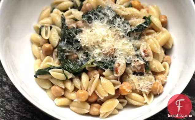 Scott Conant's Cavatelli with Wilted Greens, Pancetta, and Chickpeas