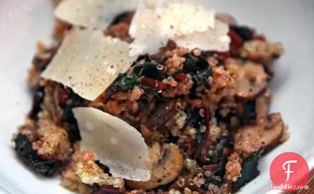 Dinner Tonight: Quinoa with Chard and Mushrooms