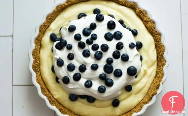 No Bake Blueberry Cream Pie