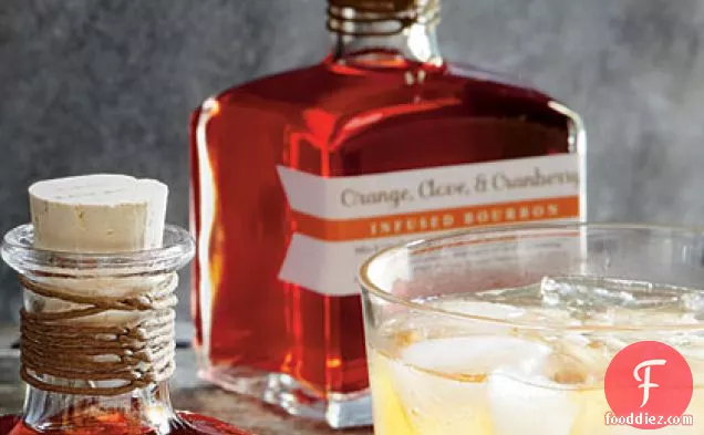 Orange-, Clove-, and Cranberry-Infused Bourbon