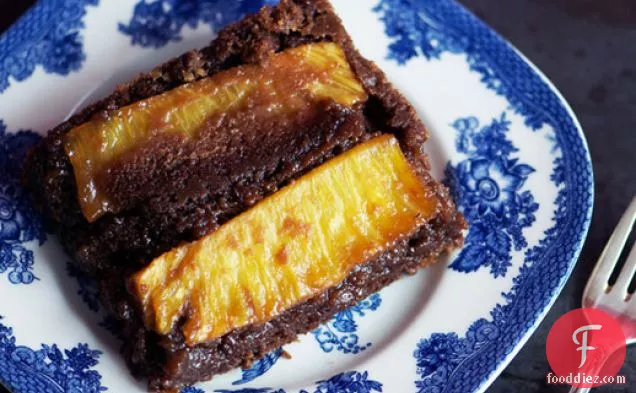 Chocolate-Stout Upside-Down Pineapple Cake