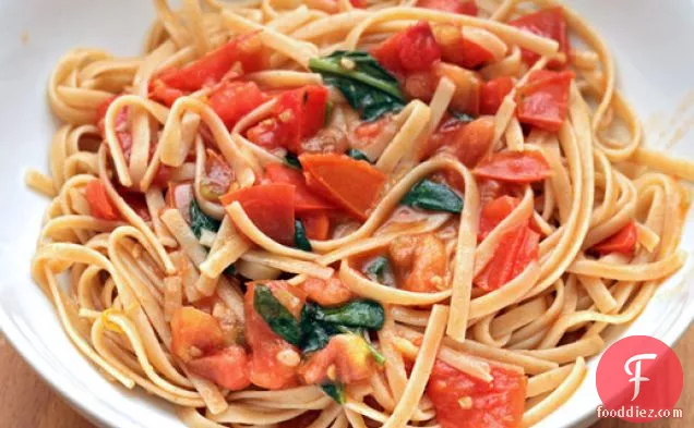 Alice Waters' Whole Wheat Pasta with Tomato Vinaigrette