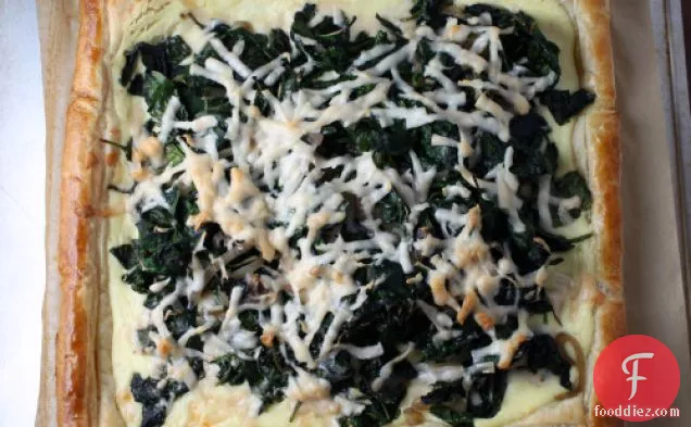 Swiss Chard Tart With Goat Cheese, Currants, And Pine Nuts