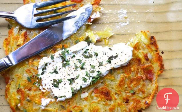 Roesti with Shallots and Pancetta
