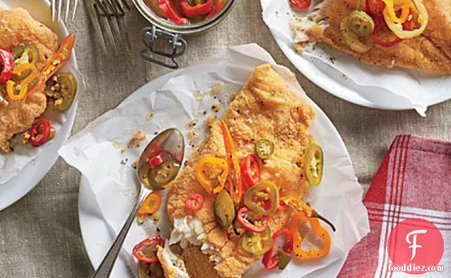 Fried Catfish with Pickled Peppers