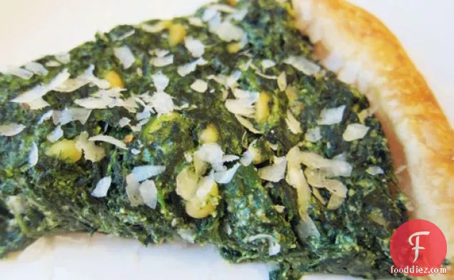 Three-Cheese Hearty Greens and Puff Pastry Tart