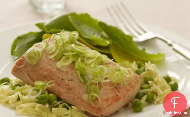 Broiled Salmon With Orzo