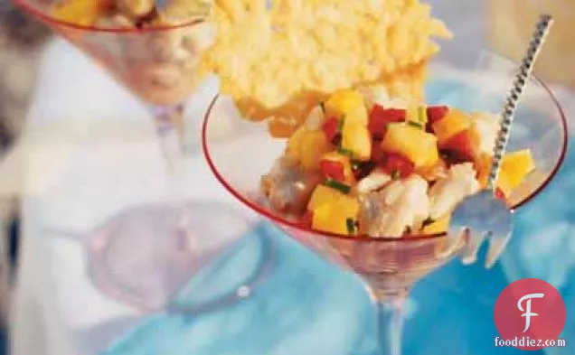 Crab Cocktail with Parmesan Chips