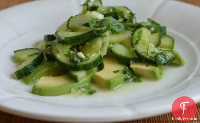 Asian Cucumber, Celery, and Avocado Salad