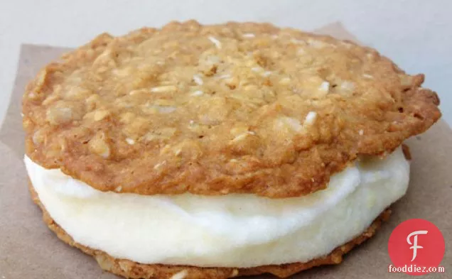 Anzac Cookie and Pineapple Ice Cream Sandwiches