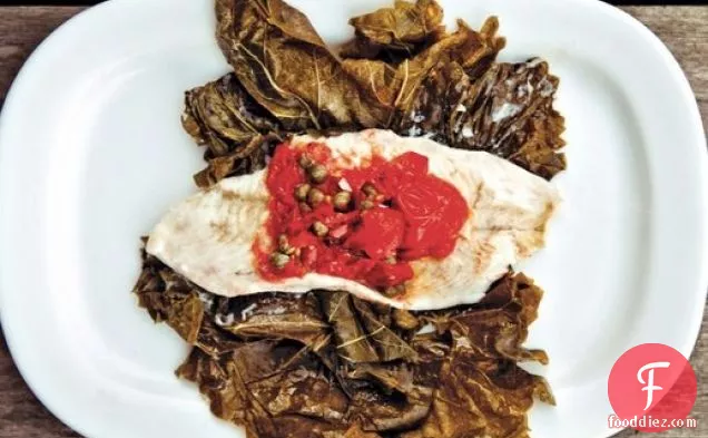 Flounder in Grape Leaves From 'The Catch