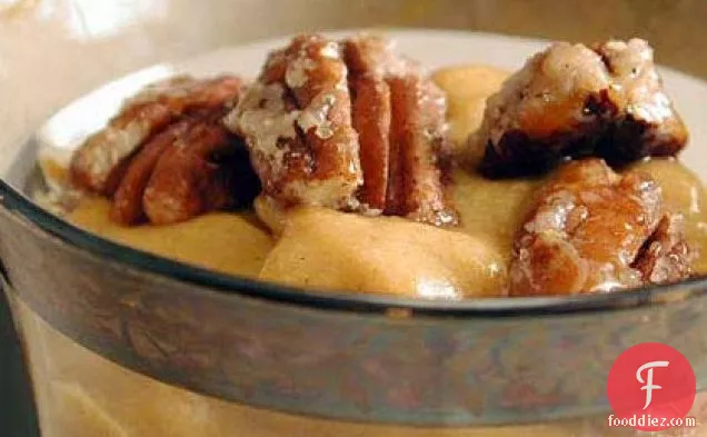 Pumpkin Pudding with Candied Pecans