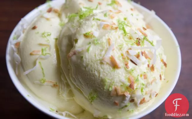 Toasted Coconut and Lime Ice Cream