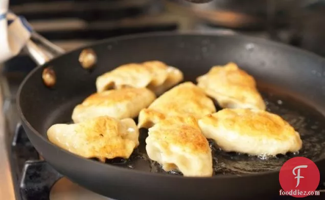 From a Polish Country House Kitchen's Pierogi with Potato, Cheese, Bacon, and Peas Filling