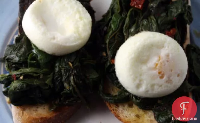 Smoky Chard Over Grilled Bread