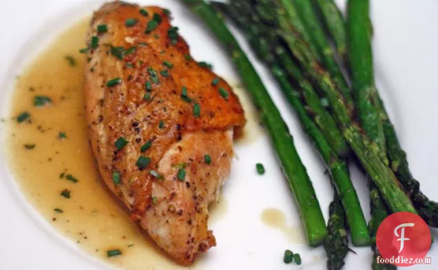 Susan Spicer's Pan-Roasted Chicken Breast with Vinegar, Mustard, and Tarragon