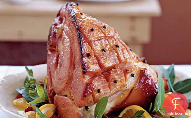 Ham with Bourbon-Peach Glaze
