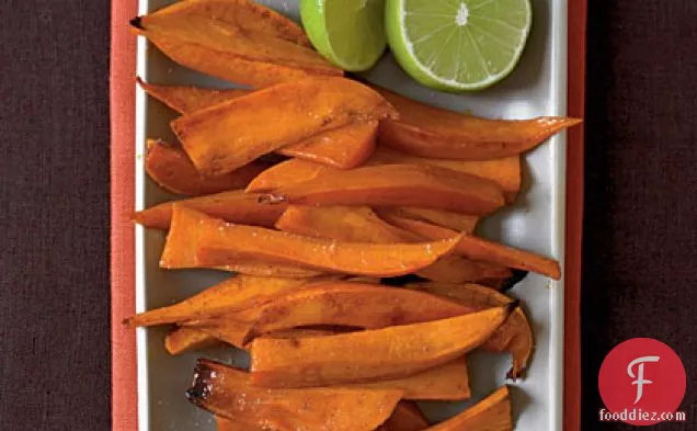 Chipotle-Glazed Sweet Potato Spears with Lime