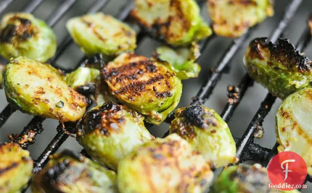 Grilling: Crispy Mustard Brussels Sprouts