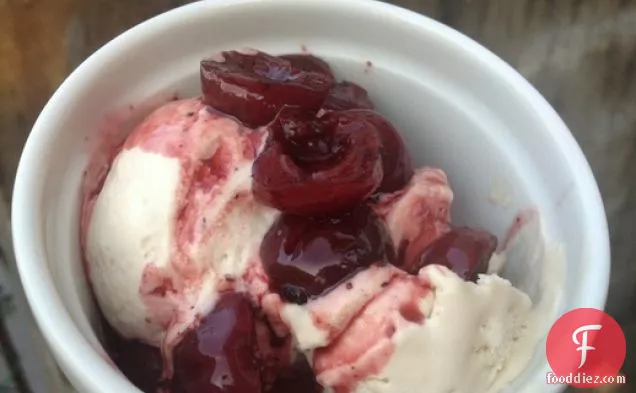 Semifreddo with Cola and Cherries