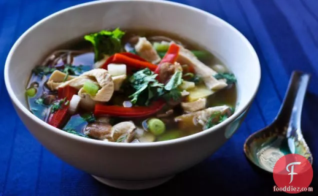Spicy Ginger Chicken Noodle Soup