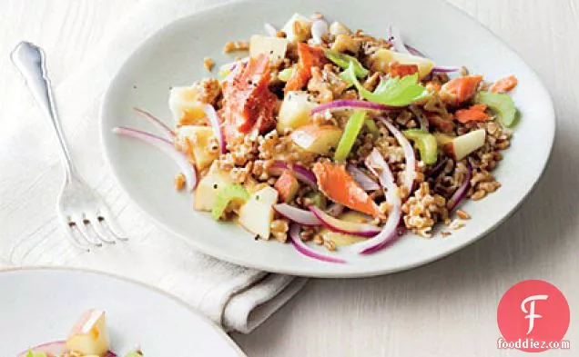 Smoked Salmon and Wheat Berry Salad